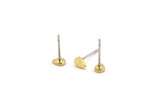 Brass Stud Earring, 12 Raw Brass Tiny Drop Shaped Stud Earrings (3x5x0.80mm) A4369 A4181