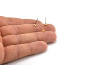 Brass Stud Earring, 12 Raw Brass Tiny Drop Shaped Stud Earrings (3x5x0.80mm) A4369 A4181