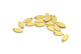 Brass Marquise Charm, 50 Raw Brass Oval Shaped Charms With 1 Hole (11x5x0.80mm) A4190