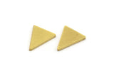 Brass Triangle Blank, 24 Raw Brass Triangle Shaped Blanks, Stamping Blanks (10x9x1mm) A4191