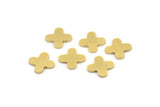 Brass Blank, 12 Raw Brass Plus Shape Stamping Blank (10x1.2mm) A4024