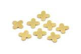 Brass Blank, 12 Raw Brass Plus Shape Stamping Blank (10x1.2mm) A4024