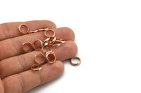 Rose Gold Spacer Bead, 12 Rose Gold Plated Brass Spacer Rondelle Beads (10x2.2mm) Brs 0043 A0432 Q0722