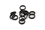 Black Spacer Bead, 24 Oxidized Brass Black Spacer Rondelle Beads (10x2.2mm) Brs 0043 A0432 S872