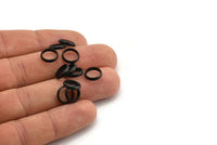Black Spacer Bead, 24 Oxidized Brass Black Spacer Rondelle Beads (10x2.2mm) Brs 0043 A0432 S872