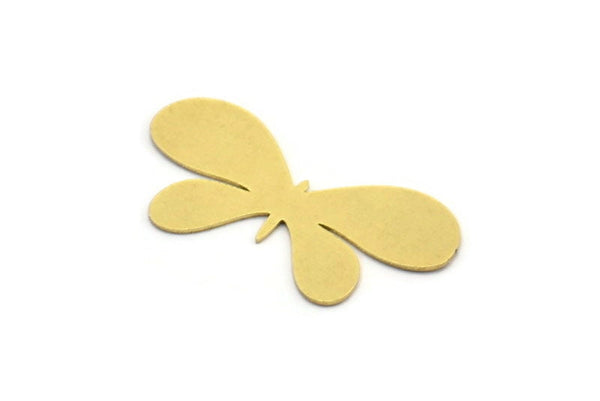 Brass Butterfly Blank, 8 Raw Brass Butterfly Blanks, Brass Stamping, Findings (16x32x0.60mm) A4009