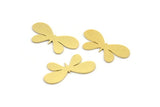 Brass Butterfly Blank, 12 Raw Brass Butterfly Blanks, Brass Stamping, Findings (12x24x0.60mm) A4010