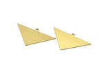 Brass Triangle Charm, 8 Raw Brass Triangle Charms With 1 Loop, Brass Pendants, Stamping Tags (18x31x0.60mm) A4038