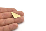 Brass Triangle Charm, 8 Raw Brass Triangle Charms With 1 Loop, Brass Pendants, Stamping Tags (18x31x0.60mm) A4038