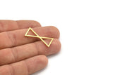 Brass Ethnic Charm, 12 Raw Brass Ethnic Motif Charms, Earring Charms, Connectors (29x13x1mm) A4049