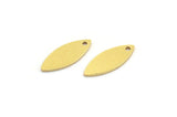 Brass Marquise Charm, 50 Raw Brass Oval Shaped Charms With 1 Hole (13x5x0.60mm) A4199
