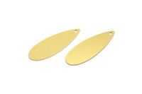 Pirinç Damla Tılsımı, 1 Delikli 12 Ham Pirinç Damla Tılsımı, Küpeler, Bulgular (28x10x0,40 mm) A4200