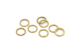 Brass Round Charm, 48 Raw Brass Hexagon Shaped Round Charms, Charm Pendants (10x1mm) A4058