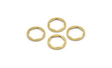 Brass Round Charm, 48 Raw Brass Hexagon Shaped Round Charms, Charm Pendants (10x1mm) A4058