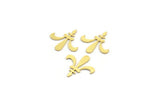 Brass Ethnic Charm, 50 Raw Brass Ethnic Motif Charms, Earring Charms (15x15x0.60mm) A4247