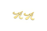Brass Ethnic Charm, 24 Raw Brass Ethnic Motif Charms, Earring Charms (20x20x0.60mm) A4246