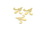 Brass Ethnic Charm, 24 Raw Brass Ethnic Motif Charms, Earring Charms (20x20x0.60mm) A4246