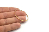 39mm Circle Connectors, 12 Raw Brass Circle Connectors (39x1x1mm) A4072