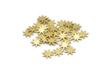 Brass Star Blank, 250 Raw Brass Star Blanks, Earrings, Findings (7x0.60mm) D1188