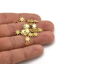 Brass Star Blank, 250 Raw Brass Star Blanks, Earrings, Findings (7x0.60mm) D1188
