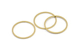 29.5mm Circle Connector, 12 Raw Brass Circle Connectors (29.5x1.3x1mm) A4070