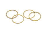 29.5mm Circle Connector, 12 Raw Brass Circle Connectors (29.5x1.3x1mm) A4070