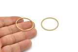 29.5mm Circle Connector, 12 Raw Brass Circle Connectors (29.5x1.3x1mm) A4070