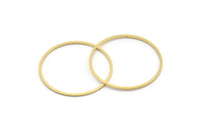 29.5mm Circle Connector, 24 Raw Brass Circle Connectors (29.5x0.80x0.80mm) A3955