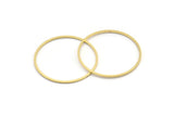 29.5mm Circle Connector, 24 Raw Brass Circle Connectors (29.5x0.80x0.80mm) A3955