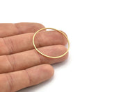 33.5mm Circle Connector, 24 Raw Brass Circle Connectors (33.5x0.80x0.80mm) A4076