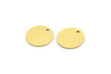 Brass Round Charm, 50 Raw Brass Round Charms With 1 Hole, Earring Charms (11x10x0.60mm) A4078