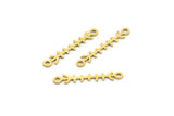 Brass Nordic Runes Charm, 50 Raw Brass Viking Symbol Rune Charms With 2 Loops, Viking Runes, Runic Alphabet (22x3.5x0.60mm) A4222