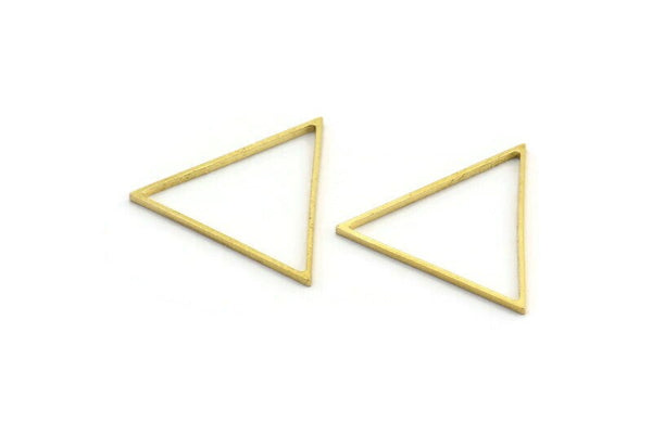 Brass Triangle Ring, 24 Raw Brass Triangle Rings, Triangle Connectors (19x22x1mm) A4239