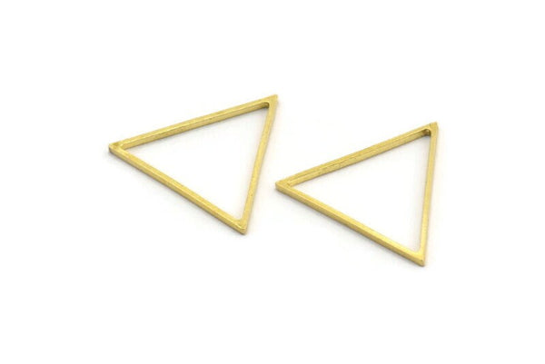 Pirinç Üçgen Halka, 50 Ham Pirinç Üçgen Halka, Üçgen Bağlantı Elemanları (17x19,5x1 mm) A4238