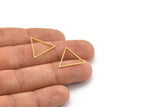 Pirinç Üçgen Halka, 50 Ham Pirinç Üçgen Halka, Üçgen Bağlantı Elemanları (17x19,5x1 mm) A4238