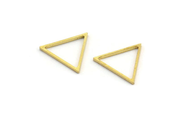 Brass Triangle Ring, 50 Raw Brass Triangle Rings, Triangle Connectors (12x14x1mm) A4237