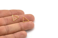 Brass Triangle Ring, 50 Raw Brass Triangle Rings, Triangle Connectors (12x14x1mm) A4237