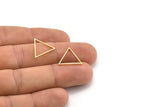 Pirinç Üçgen Halka, 50 Ham Pirinç Üçgen Halka, Üçgen Bağlantı Elemanları (14,5x17x1 mm) A4236