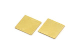Brass Square Blank, 10 Raw Brass Square Blanks, Stamping Blanks (14x0.80mm) A4084