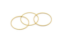 31.5mm Circle Connectors - 24 Raw Brass Circle Connectors (31.5x0.80mm) A4083
