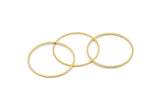 31.5mm Circle Connectors - 24 Raw Brass Circle Connectors (31.5x0.80mm) A4083