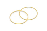 35.5mm Circle Connectors - 24 Raw Brass Circle Connectors (35.5x0.80mm) A4082