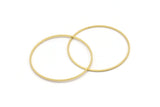 38mm Circle Connectors - 24 Raw Brass Circle Connectors (38x0.80mm) A4080
