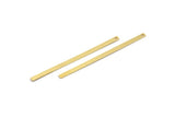 Long Bar Charm, 12 Raw Brass Bar Shaped Charms With 1 Hole, Pendants, Earring Findings (70x3x0.80mm) A4095