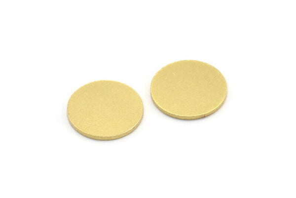 Brass Round Blank, 12 Raw Brass Round Shaped Blanks, Brass Findings, Stamping Blanks (14x1mm) A4097