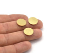Brass Round Blank, 12 Raw Brass Round Shaped Blanks, Brass Findings, Stamping Blanks (14x1mm) A4097