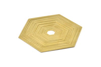Brass Hexagon Connectors - Raw Brass Hexagon Connectors (15-19-23-27-31-35-39-43-47-51-54-58-62-66-70-74-78-82-86mm) SMP2013