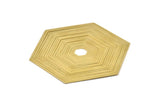 Brass Hexagon Connectors - Raw Brass Hexagon Connectors (15-19-23-27-31-35-39-43-47-51-54-58-62-66-70-74-78-82-86mm) SMP2013
