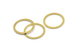23mm Circle Connectors - 12 Raw Brass Circle Connectors (23x1.8x1mm) A4286