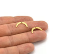Brass Charm, 50 Raw Brass, Brass Pendants, Charm Pendants, U Shaped Charms, Brass Semi Circle Charms With 1 Hole (16.5x2.5x0.60mm) A4293
